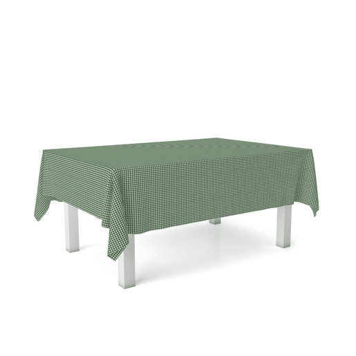 Toalha de mesa Vichy Pequena Verde Botella Teflon Pronta 100x140cm Donegal Collections