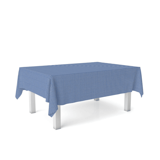 Toalha de mesa Vichy Pequena Azul Royal Teflon Pronta 200x140cm Donegal Collections