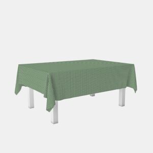 Toalha de mesa Vichy Pequena Verde Botella Teflon Pronta 140x140cm Donegal Collections