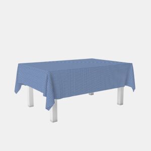 Toalha de mesa Vichy Pequena Azul Royal Teflon Pronta 240x140cm Donegal Collections