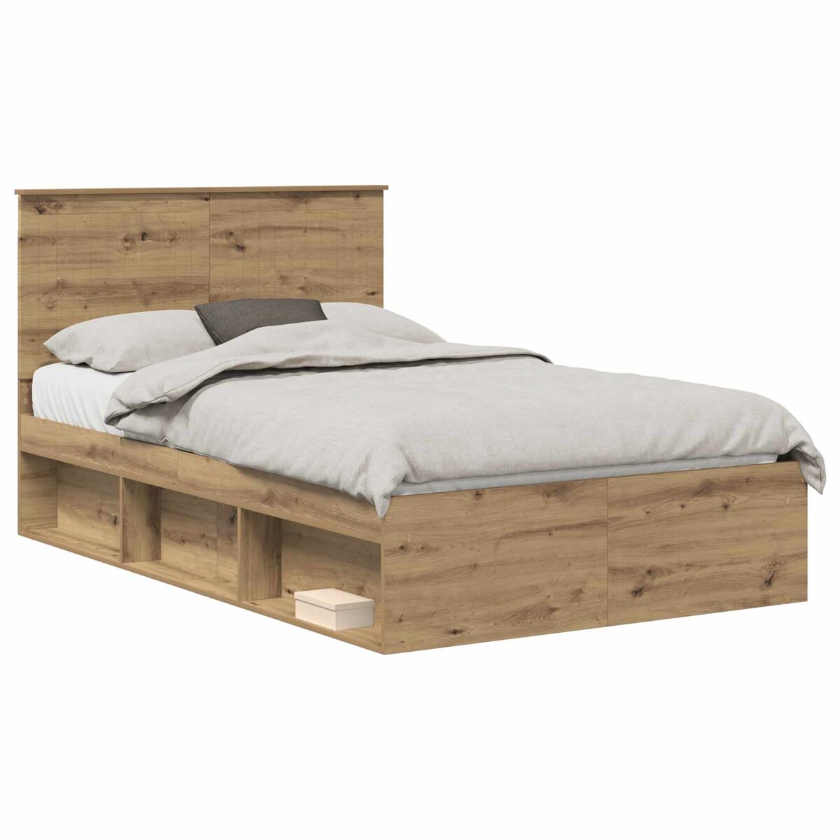 Estructura de cama 123x210 Roble Artisan