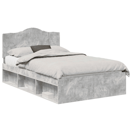 Estrutura de Cama de casal moderno com cabeceira Concreto 120 x 200 cm