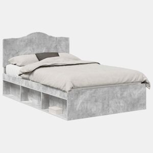 Estrutura de Cama de casal moderno com cabeceira Concreto 120 x 200 cm