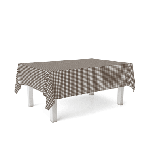 Toalha de mesa Vichy Marrom Teflon Pronta 300x140cm Donegal Collections