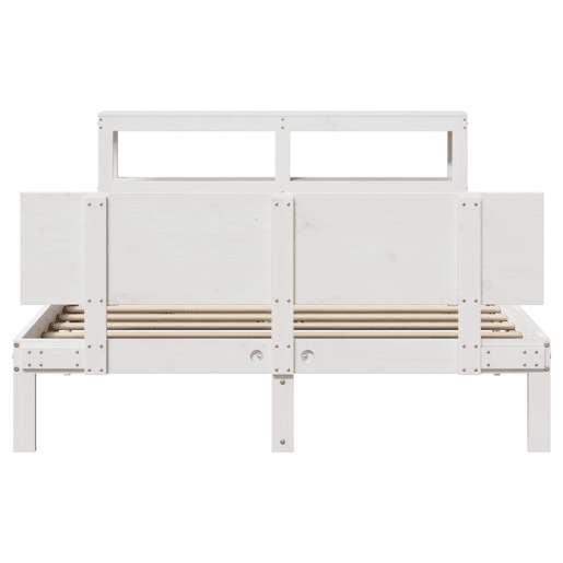 Estrutura De Cama Dupla para adultos c cabeceira - 120x200 cm branco Estrutura De Cama Dupla para adultos c cabeceira - 120x200 cm branco