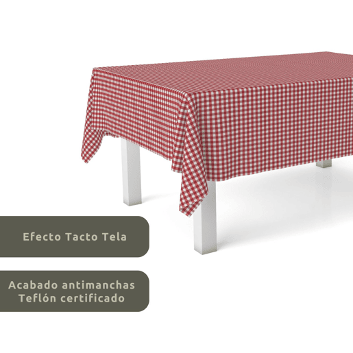 Toalha de mesa Vichy Rojo Teflon Pronta 100x140cm Donegal Collections