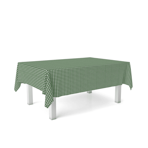 Toalha de mesa Vichy Verde Botella Teflon Pronta 300x140cm Donegal Collections