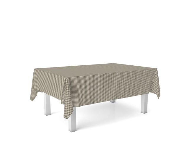 Mantel vichy pequeño cuero teflonado confeccionado 140x140cm donegal collections