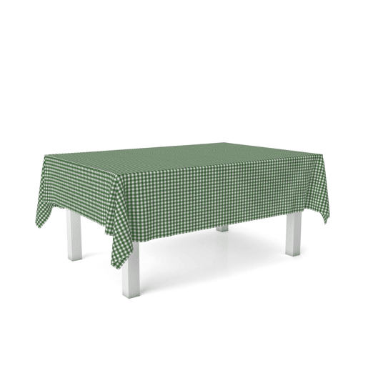 Toalha de mesa Vichy Verde Botella Teflon Pronta 200x140cm Donegal Collections