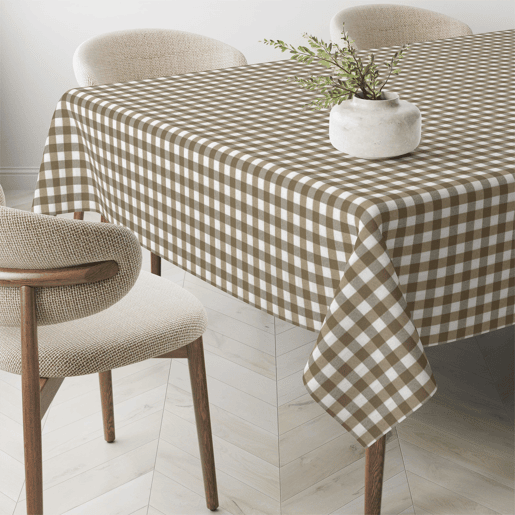 Toalha de mesa Vichy Cuero Teflon Pronta 100x140cm Donegal Collections