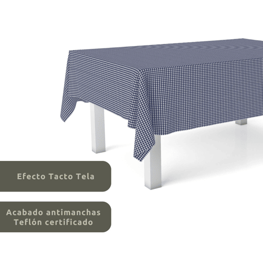 Toalha de mesa Vichy Pequena Marino Teflon Pronta 260x140cm Donegal Collections