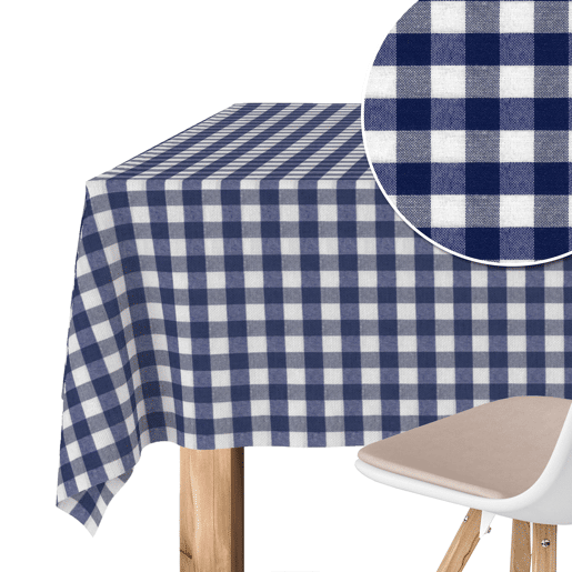 Toalha de mesa Vichy Marino Teflon Pronta 250x140cm Donegal Collections