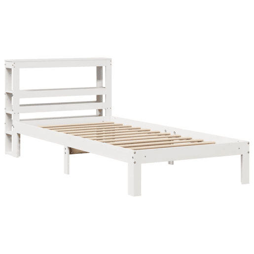 Estrutura de cama de solteiro para adultos c cabeceira 75x190 cm pinho maciço Estrutura de cama de solteiro para adultos c cabeceira 75x190 cm pinho maciço