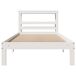 Estructura de cama individual para adultos 81x212 Estructura de cama individual para adultos 81x212 Blanco
