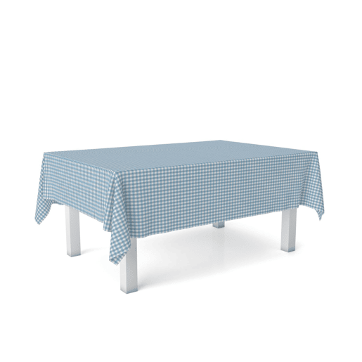 Toalha de mesa Vichy Azul Teflon Pronta 260x140cm Donegal Collections