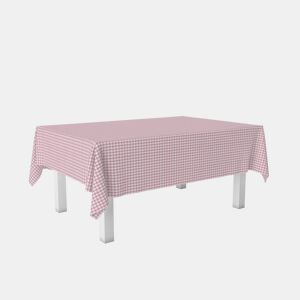 Toalha de mesa Vichy Rosa Teflon Pronta 240x140cm Donegal Collections
