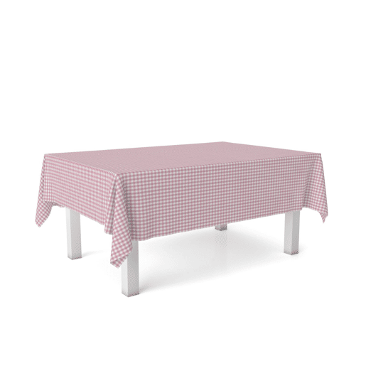 Toalha de mesa Vichy Rosa Teflon Pronta 220x140cm Donegal Collections