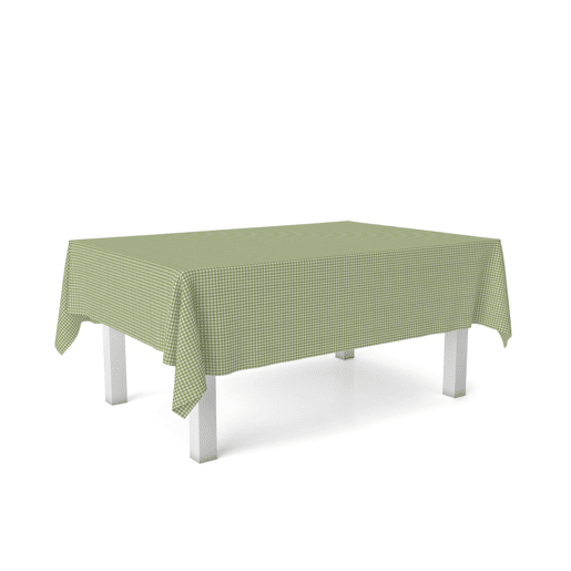 Toalha de mesa Vichy Pequena Verde Pistacho Teflon Pronta 260x140cm Donegal Collections