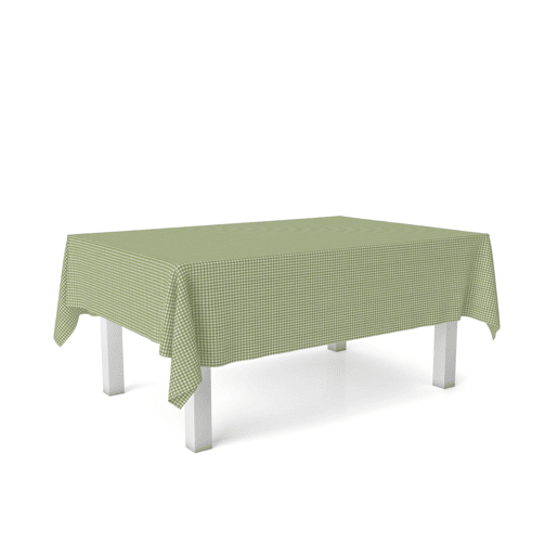 Toalha de mesa Vichy Pequena Verde Pistacho Teflon Pronta 300x140cm Donegal Collections