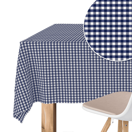 Toalha de mesa Vichy Pequena Marino Teflon Pronta 300x140cm Donegal Collections