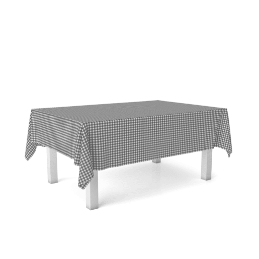Toalha de mesa Vichy Cinza Oscuro Teflon Pronta 140x140cm Donegal Collections