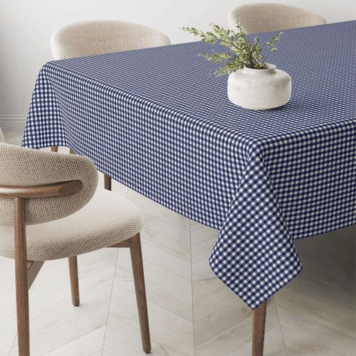 Toalha de mesa Vichy Pequena Marino Teflon Pronta 140x140cm Donegal Collections
