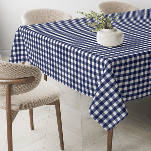 Toalha de mesa Vichy Marino Teflon Pronta 220x140cm Donegal Collections