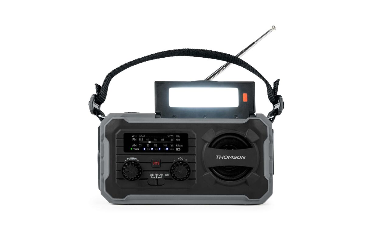 Radio Solar de Emergencia 2000mAh  Linterna LED + SOS