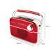 Radio Bluetooth FM/AM Estilo Vintage Thomson RTS450BTR Radio Bluetooth FM/AM Estilo Vintage Thomson RTS450BTR Rojo