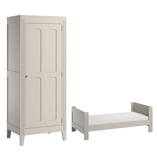 Berço evolutivo Vox Milenne Cachemire 70x140 e roupeiro de 1 porta