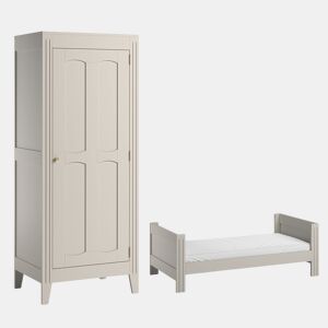 Berço evolutivo Vox Milenne Cachemire 70x140 e roupeiro de 1 porta