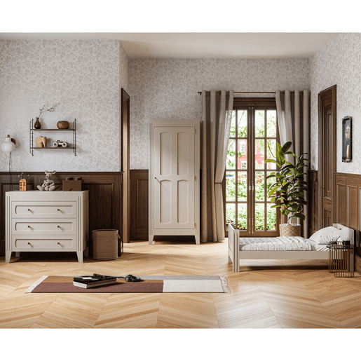 Berço evolutivo Vox Milenne Cachemire 70x140 e roupeiro de 1 porta