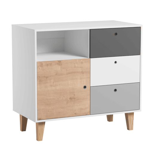 Quarto completo berço evolutivo cómoda muda-fraldas roupeiro Vox Concept Madeira
