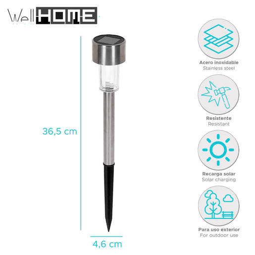 Luminária solar LED externa Well Home