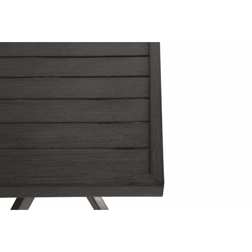 Mesa auxiliar quadrada para exterior - alumínio, resistente às intempéries, fácil manutenção - cinzento escuro