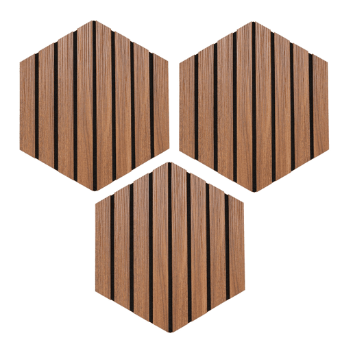 Conjunto de 3 painéis decorativos hexagonais 'Colva' da Well Home
