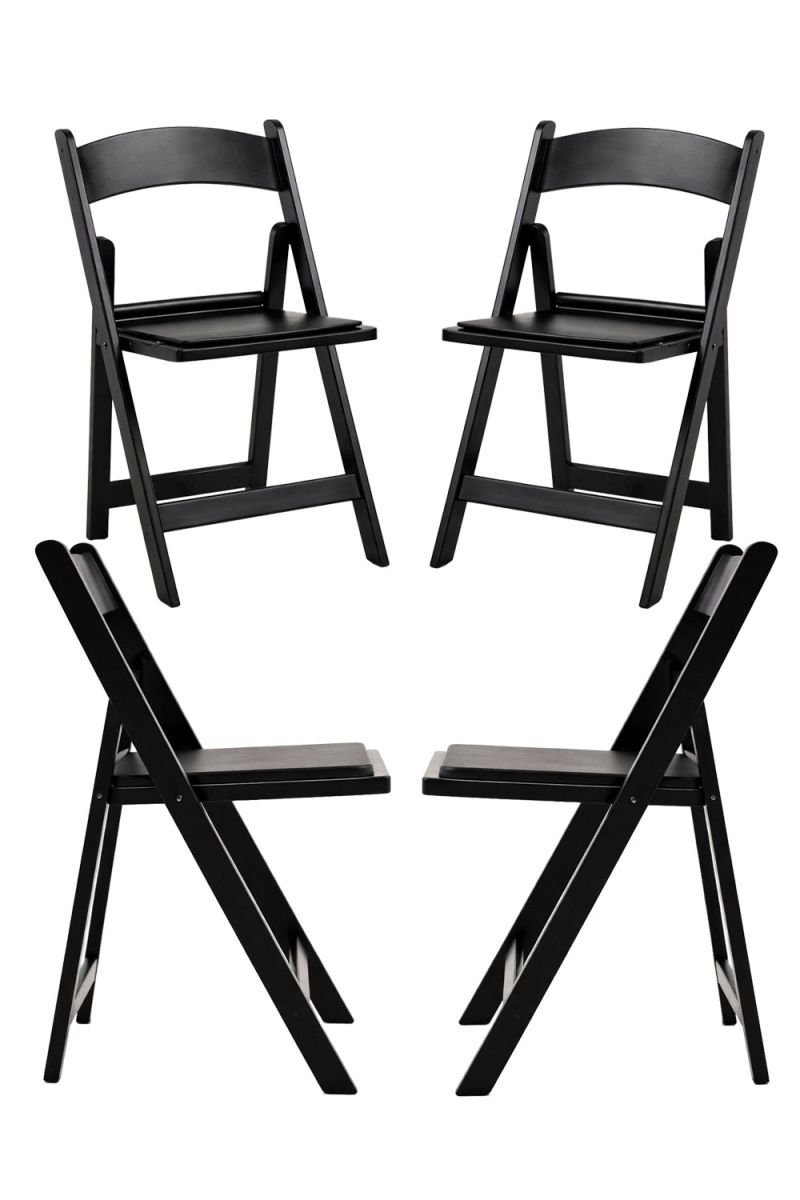 Pack 4 Sillas Gala Plegable con Cojín efecto Madera