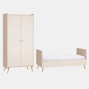 Berço evolutivo 70x140 roupeiro 2 portas Vox Lunea Caxemira
