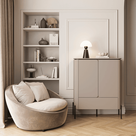 Aparador 2 portas 1 gaveta Junon Taupe