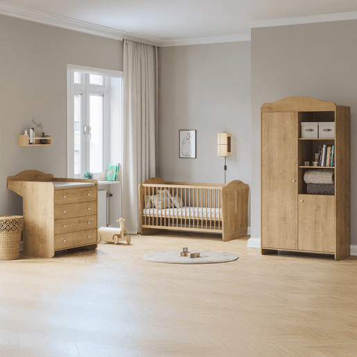 Berço evolutivo 70x140 e roupeiro 2 portas Vox Megeve Madeira