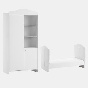 Berço evolutivo 70x140 e roupeiro 2 portas Vox Megeve Branco