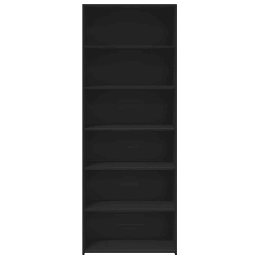 Armário alto - Bufete - Móvel de apoio 70x41x185 cm derivados de madeira preto pt1164