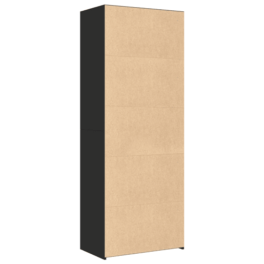Armário alto - Bufete - Móvel de apoio 70x41x185 cm derivados de madeira preto pt1164