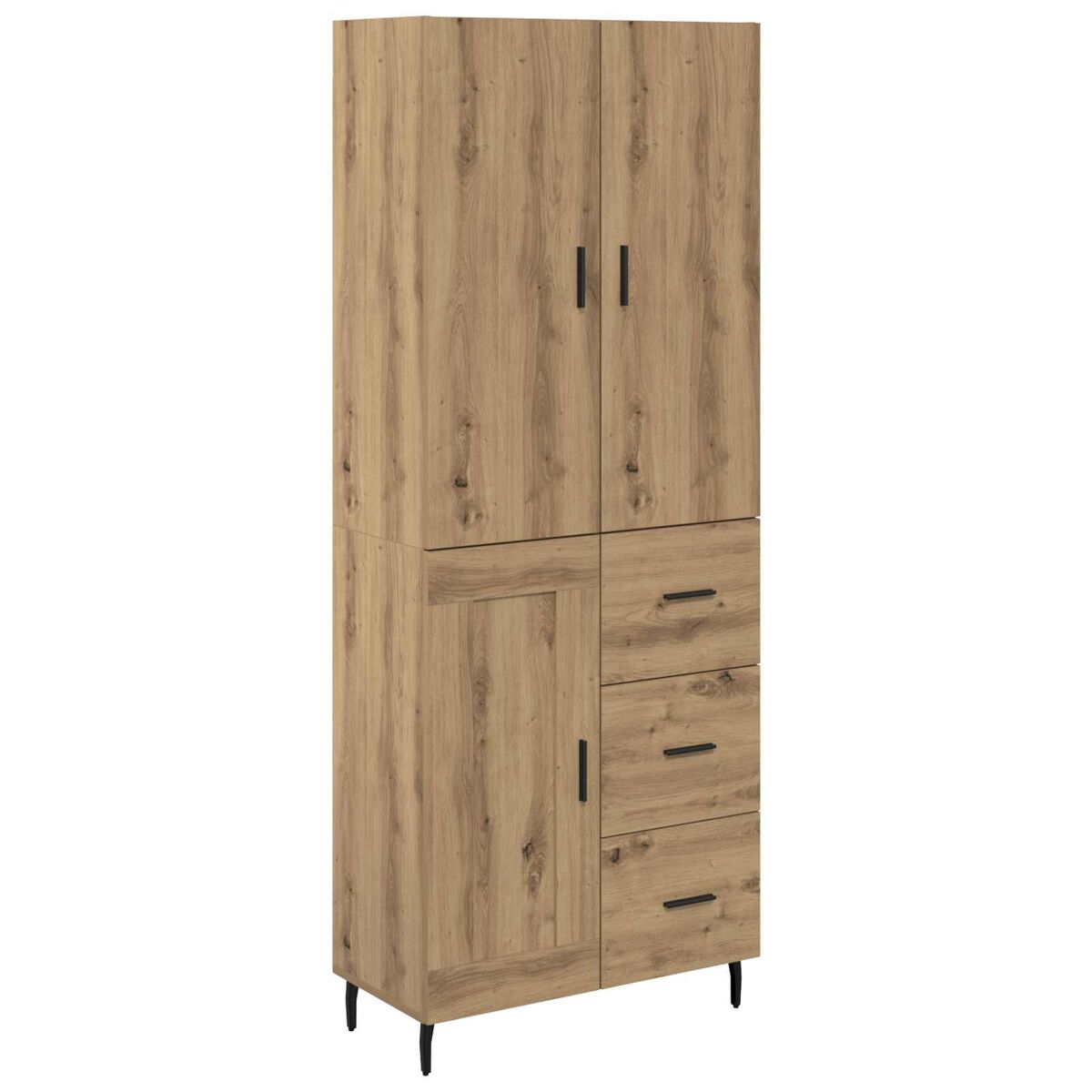 Aparador alto - Mueble de almacenamiento 2 pcs 69 Roble Artisan
