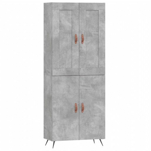 Armário alto - Bufete - Móvel de apoio 69,5x34x180 cm derivados de madeira cinza cimento pt959 Armário alto - Bufete - Móvel de apoio 69,5x34x180 cm derivados de madeira cinza cimento pt959