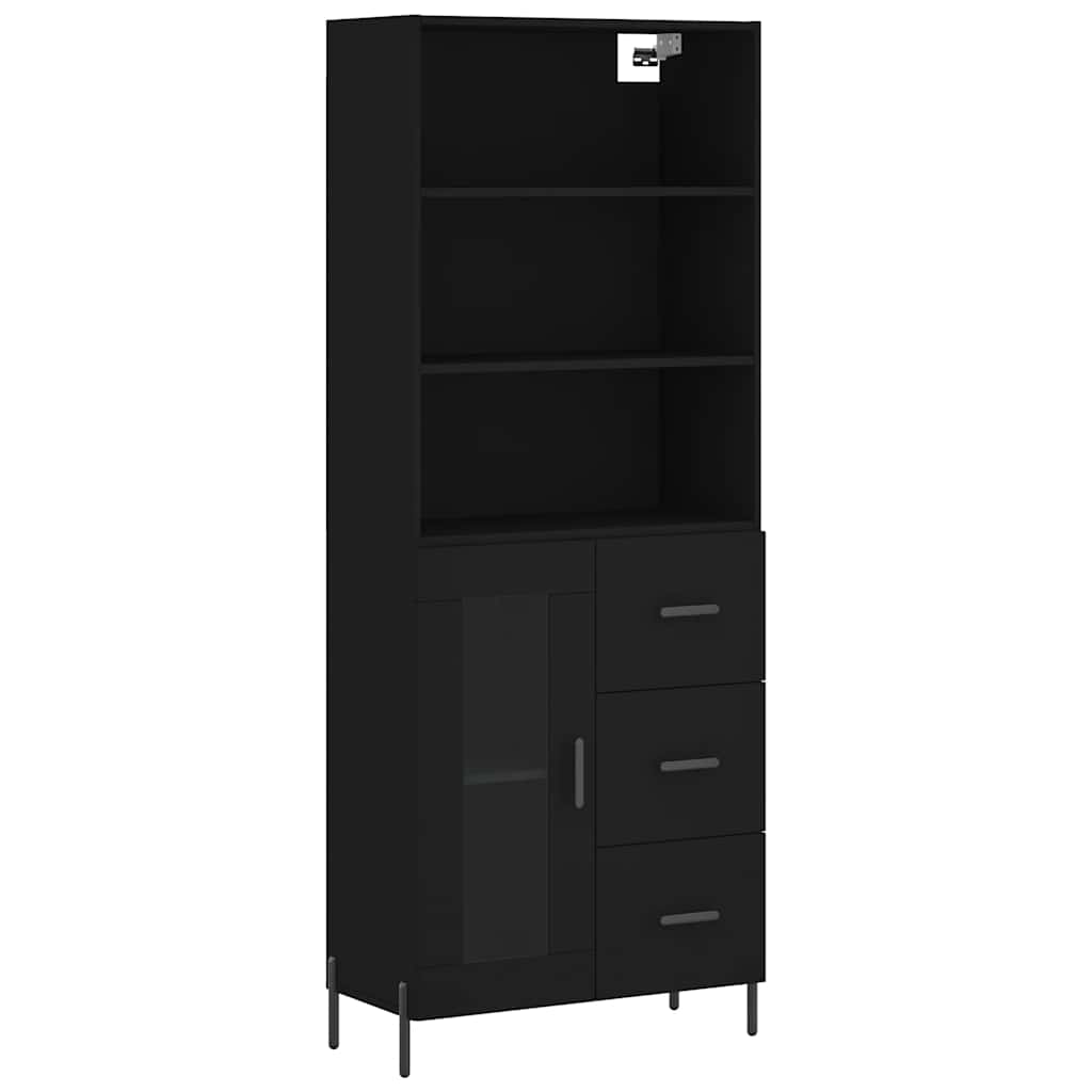 Aparador alto - Mueble de almacenamiento 69 Negro