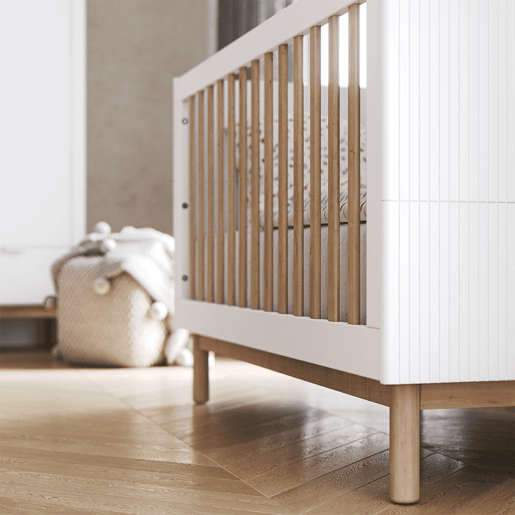 Berço evolutivo 70x140 e roupeiro de 2 portas Pinio Miloo Branco