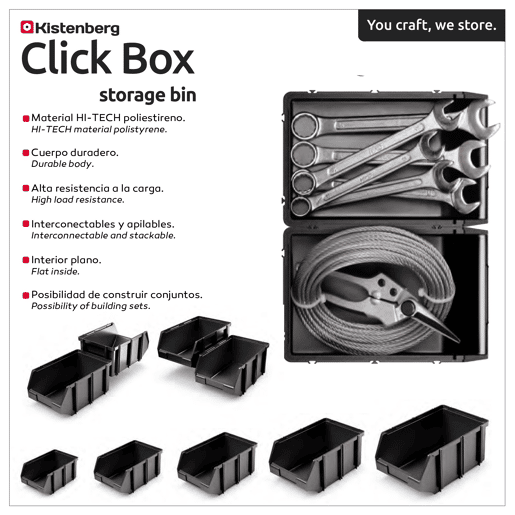 Caixa de armazenamento Kistenberg Click Box Caixa de armazenamento Kistenberg Click Box