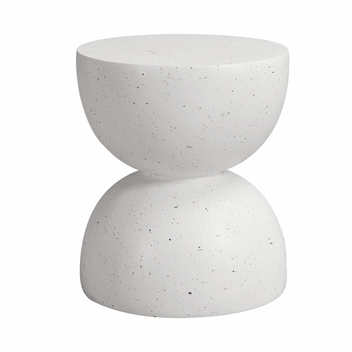 Mesa auxiliar exterior 45 cm - leve e prática, estilo moderno, para interior e exterior - branco terraço