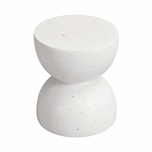 Mesa auxiliar exterior 45 cm - leve e prática, estilo moderno, para interior e exterior - branco terraço